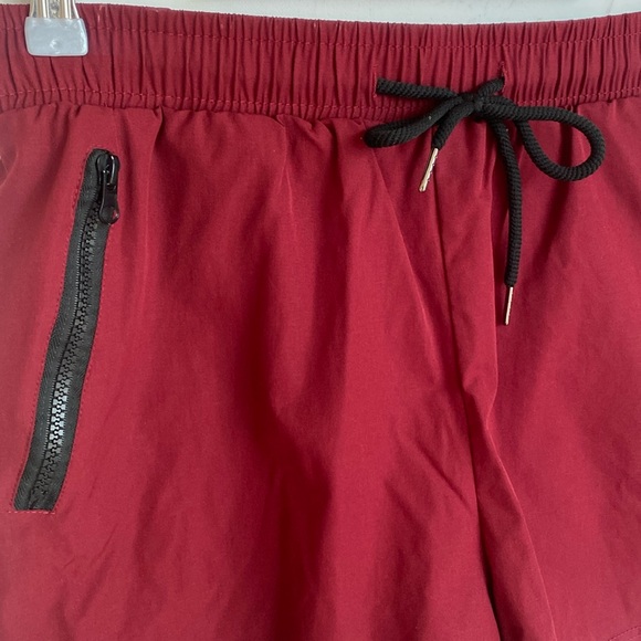(B47) Blaosn swim shorts in mid length in Color: Burgundy, Size Large - Picture 6 of 11